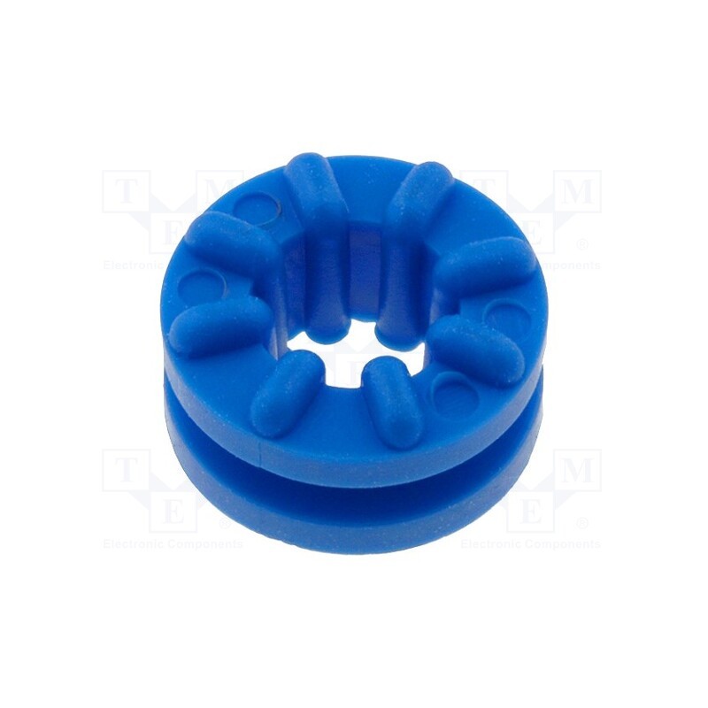 10 pcs x FIX&FASTEN - TGM-10 - Grommet, Ømount.hole: 6.3mm, blue, Panel thick: max.1.6mm, H: 5.8mm