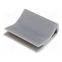 10 pcs x KSS WIRING - FC-28 - Self-adhesive cable holder, PVC, grey, Cable P-clips