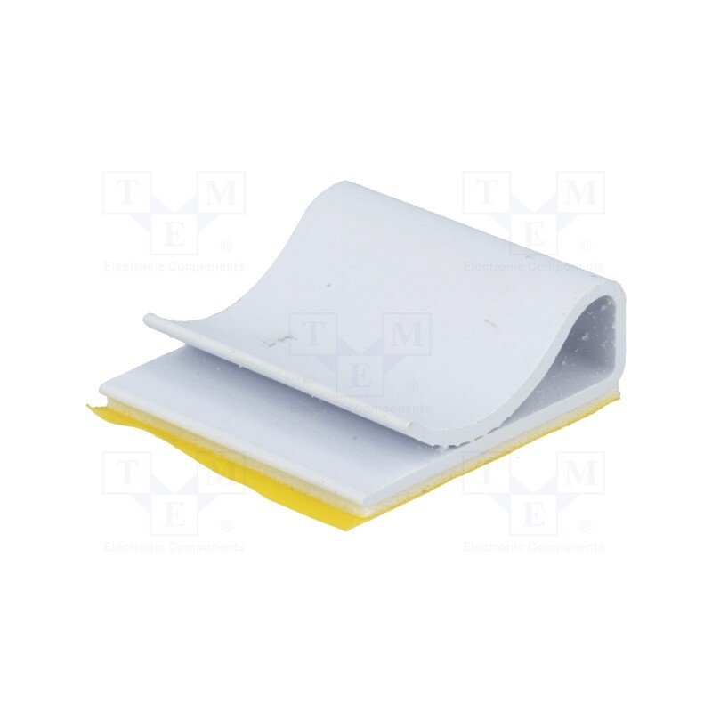 10 pcs x ESSENTRA - CFCC-8-04A-RT - Self-adhesive cable holder, PVC, grey