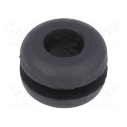 10 pcs x LAPP - 61713540 - Grommet, Ømount.hole: 7mm, Øhole: 5mm, caoutchouc, black, -30÷90°C