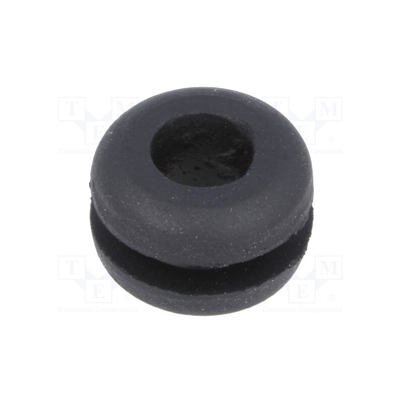 10 pcs x LAPP - 61713540 - Grommet, Ømount.hole: 7mm, Øhole: 5mm, caoutchouc, black, -30÷90°C