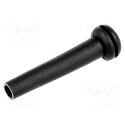 10 pcs x ESSENTRA - 60466 - Strain relief, Ømount.hole: 8.7mm, Øhole: 5.1mm, PVC, black