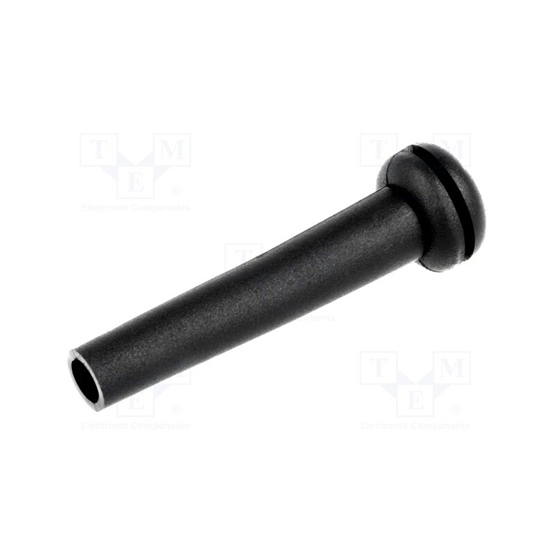 10 pcs x ESSENTRA - 60466 - Strain relief, Ømount.hole: 8.7mm, Øhole: 5.1mm, PVC, black