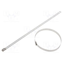 10 pcs x RAYCHEM RPG - LU74-250 - Cable tie, L: 250mm, W: 7mm, stainless steel AISI 304, 445N