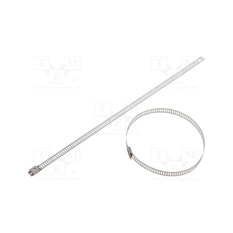10 pcs x RAYCHEM RPG - LU74-250 - Cable tie, L: 250mm, W: 7mm, stainless steel AISI 304, 445N