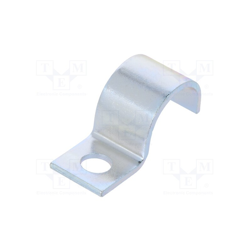 10 pcs x OBO BETTERMANN - 1015 17 G - Screw mounted clamp, ØBundle : 17mm, Ømount.hole: 6mm, W: 14mm