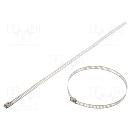 10 pcs x RAYCHEM RPG - LU74-300 - Cable tie, L: 300mm, W: 7mm, stainless steel AISI 304, 445N