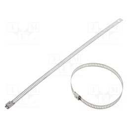 10 pcs x RAYCHEM RPG - LU74-225 - Cable tie, L: 225mm, W: 7mm, stainless steel AISI 304, 445N