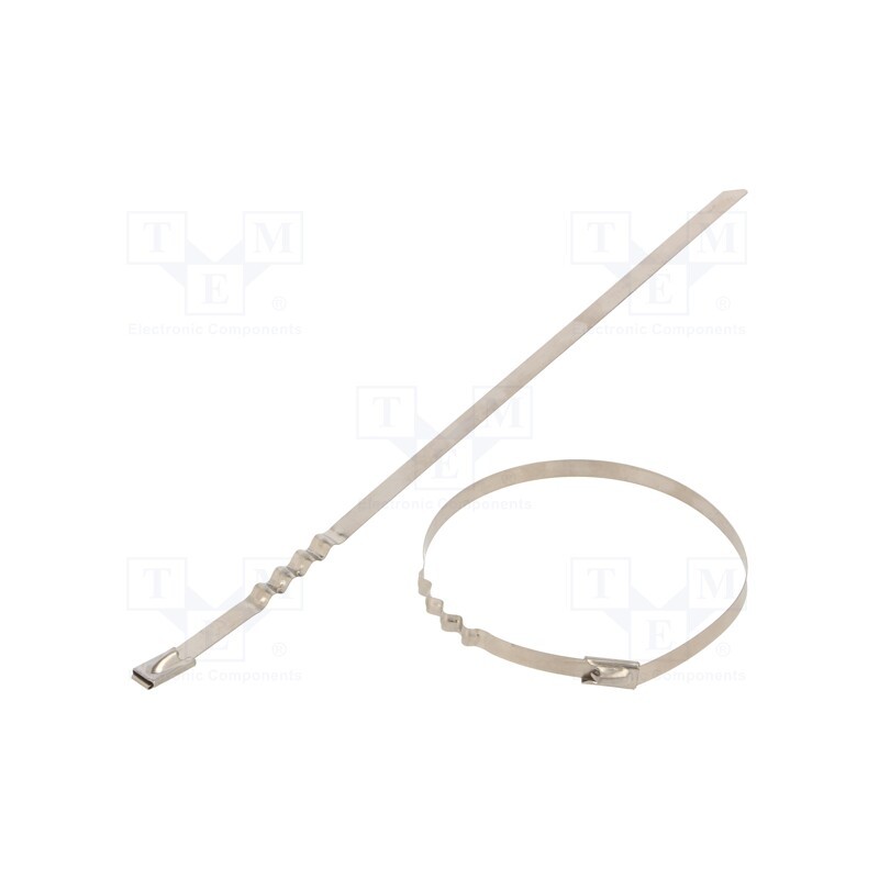 10 pcs x RAYCHEM RPG - BUZ44-200 - Cable tie, L: 200mm, W: 4.6mm, stainless steel AISI 304, 445N