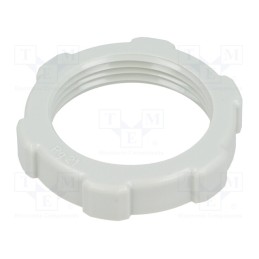 10 pcs x OBO BETTERMANN - 116 PG21 - Nut, PG21, polystyrene, Thk: 7mm, Spanner: 36mm, light grey