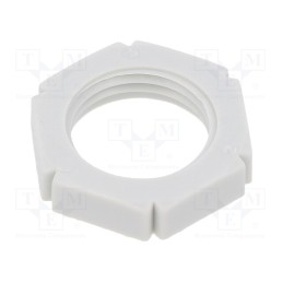 10 pcs x BM GROUP - BM3697 - Nut, PG9, polyamide, light grey, -20÷90°C
