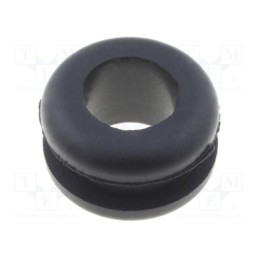 10 pcs x FIX&FASTEN - FIX-GR-58 - Grommet, Ømount.hole: 9mm, Øhole: 6mm, rubber, black