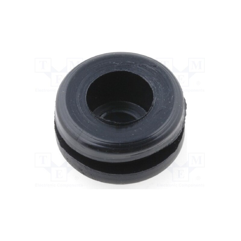 10 pcs x ESSENTRA - 19432 - Grommet, with bulkhead, Ømount.hole: 9.9mm, Øhole: 6.4mm, PVC