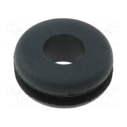 10 pcs x FIX&FASTEN - FIX-GR-2 - Grommet, Ømount.hole: 8mm, Øhole: 4.5mm, rubber, black