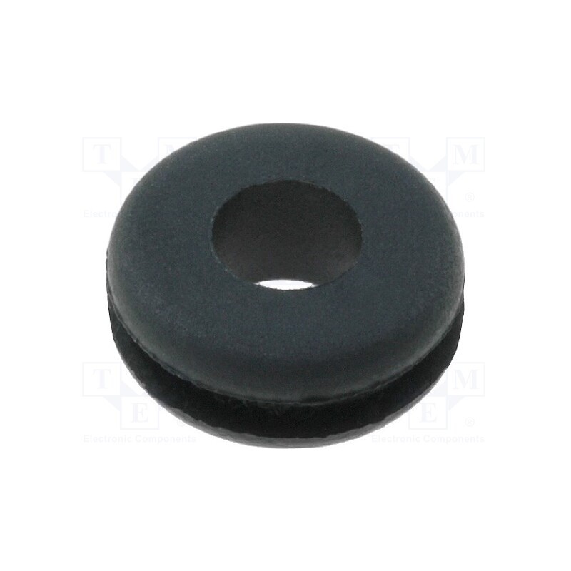 10 pcs x FIX&FASTEN - FIX-GR-2 - Grommet, Ømount.hole: 8mm, Øhole: 4.5mm, rubber, black