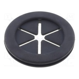 10 pcs x FIX&FASTEN - FIX-DGB-26 - Grommet, with bulkhead, Ømount.hole: 28.5mm, Øhole: 25.5mm, rubber