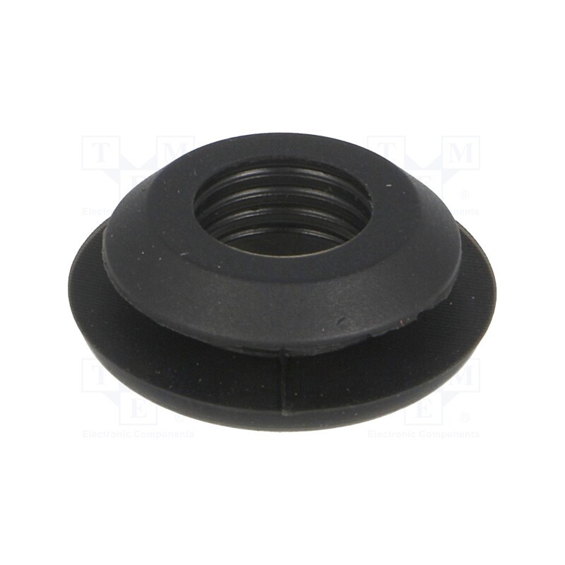 10 pcs x FIX&FASTEN - FIX-GR-74 - Grommet, Ømount.hole: 10.5mm, Øhole: 7.8mm, silicone, black