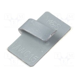 10 pcs x KSS WIRING - MWC-15 - Self-adhesive cable holder, metal, grey, Cable P-clips
