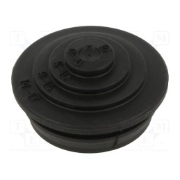 10 pcs x OBO BETTERMANN - EDS M20 SW - Grommet, elastomer thermoplastic TPE, black, Øcable: 0÷17mm, IP54