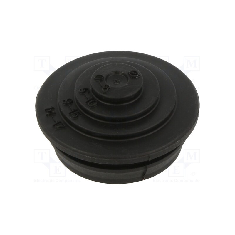 10 pcs x OBO BETTERMANN - EDS M20 SW - Grommet, elastomer thermoplastic TPE, black, Øcable: 0÷17mm, IP54
