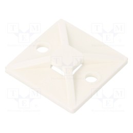 10 pcs x HELLERMANNTYTON - 151-28479 - Holder, screw, polyamide, white, cable ties