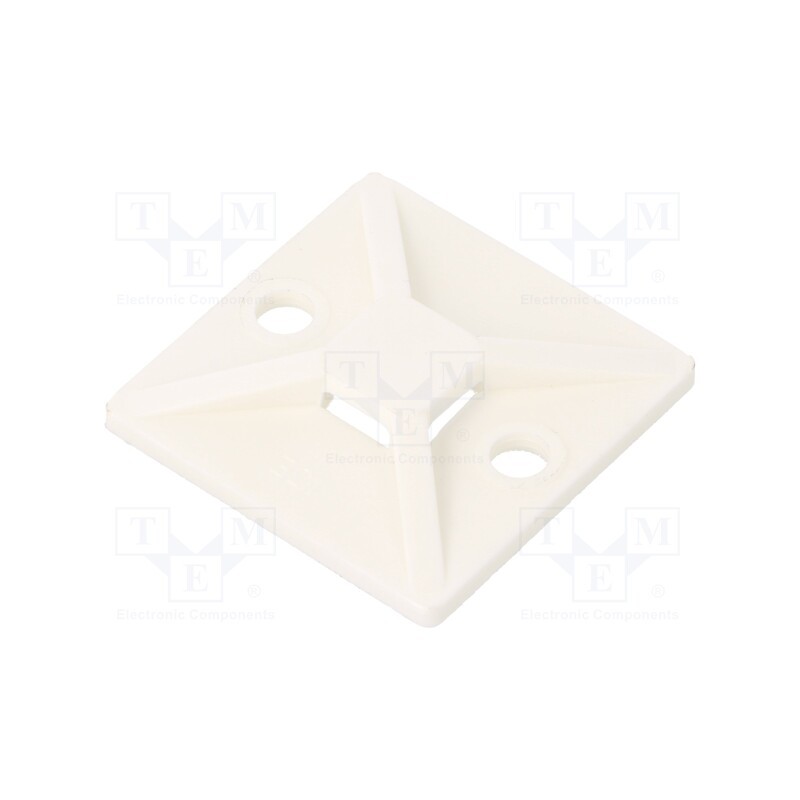 10 pcs x HELLERMANNTYTON - 151-28479 - Holder, screw, polyamide, white, cable ties