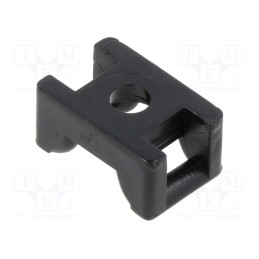 10 pcs x HELLERMANNTYTON - 151-24660 - Holder, screw, black, cable ties