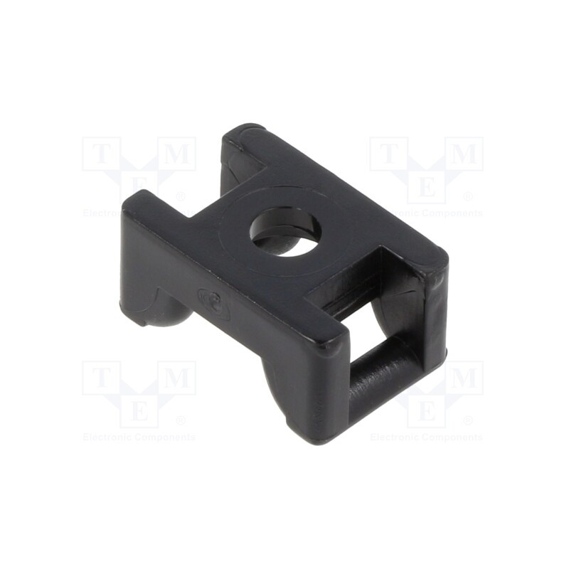 10 pcs x HELLERMANNTYTON - 151-24660 - Holder, screw, black, cable ties