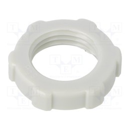 10 pcs x OBO BETTERMANN - 116 PG 9 - Nut, PG9, polystyrene, Thk: 5mm, Spanner: 22mm, light grey