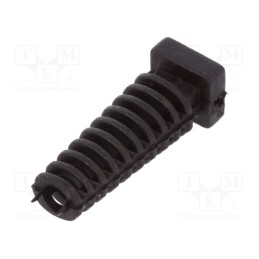10 pcs x FIX&FASTEN - FIX-3.5X25-PRO - Strain relief, Øhole: 3.5mm, elastomer, black, L: 25mm