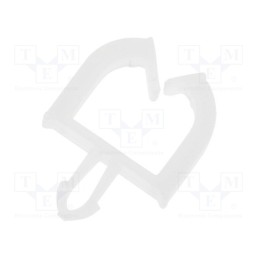 10 pcs x FIX&FASTEN - FIX-MWS-17 -AS - Snap handle, polyamide, Int.width: 5mm, natural, UL94V-2