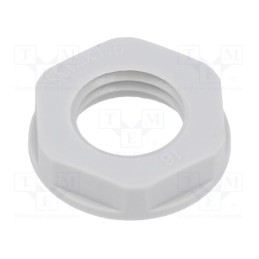 10 pcs x TE Connectivity - EP-LN-M12-LGR-A - Nut, M12, polyamide, 18mm, light grey, Thread: metric, Pitch: 1.5