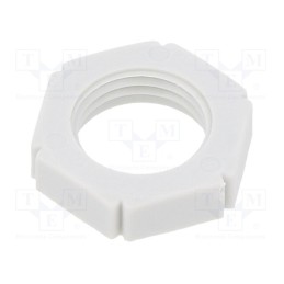 10 pcs x BM GROUP - BM3696 - Nut, PG7, polyamide, light grey, -20÷90°C