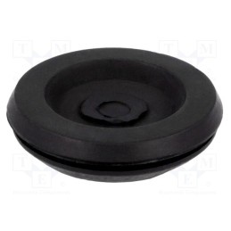 10 pcs x TRELLEBORG - 100200 - Grommet, with bulkhead, Ømount.hole: 25.2mm, Øhole: 16mm, black