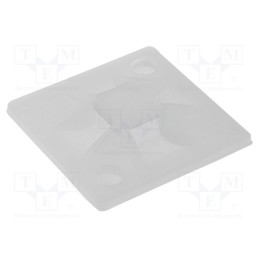 10 pcs x HELLERMANNTYTON - 151-10904 - Holder, screw,self-adhesive, polyamide, natural, Tie width: 4mm