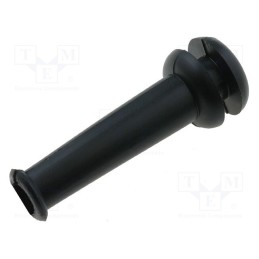 10 pcs x ESSENTRA - 12461 - Strain relief, Ømount.hole: 7.6mm, Øhole: 5.5mm, PVC, black