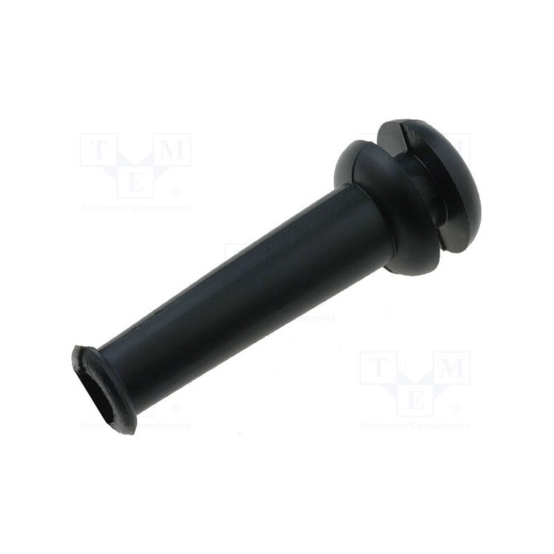 10 pcs x ESSENTRA - 12461 - Strain relief, Ømount.hole: 7.6mm, Øhole: 5.5mm, PVC, black