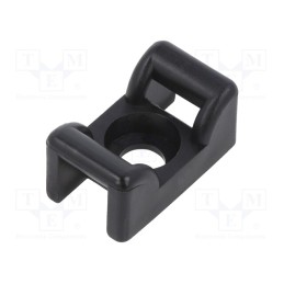 10 pcs x HELLERMANNTYTON - 151-24850 - Holder, screw, black, cable ties