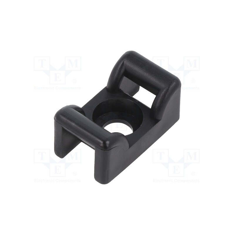 10 pcs x HELLERMANNTYTON - 151-24850 - Holder, screw, black, cable ties