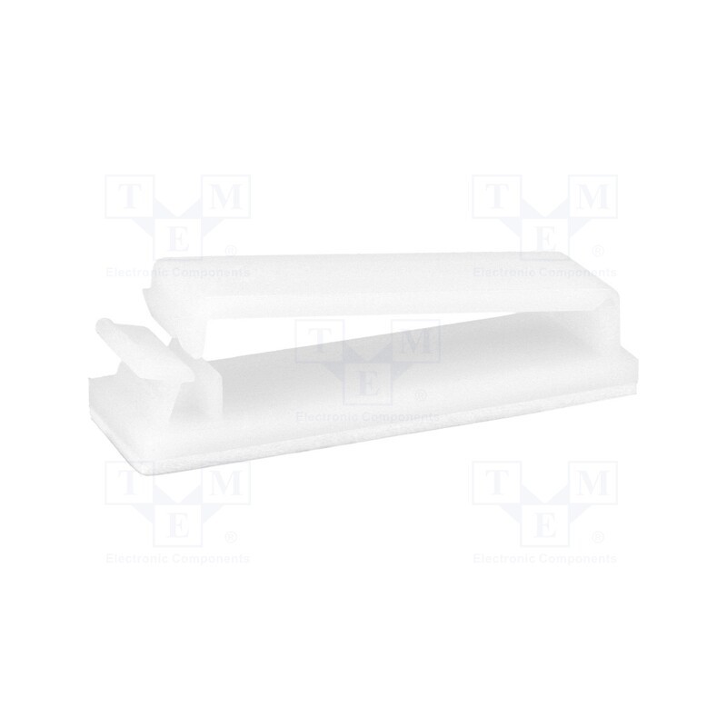 10 pcs x FIX&FASTEN - FIX-FCU-1 - Self-adhesive cable holder, polyamide, 31.5mm, natural, UL94V-2