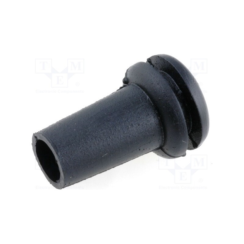10 pcs x ESSENTRA - 50687 - Strain relief, Ømount.hole: 9.5mm, Øhole: 6.4mm, PVC, black