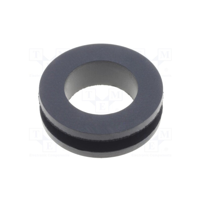 10 pcs x FIX&FASTEN - FIX-GR-40 - Grommet, Ømount.hole: 17.5mm, Øhole: 14mm, rubber, black
