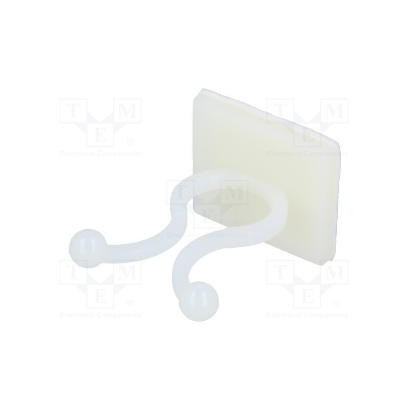 10 pcs x FIX&FASTEN - FIX-KL-11 - Cable clips, ØBundle : 10mm, polyamide, natural, UL94V-2, H: 30mm