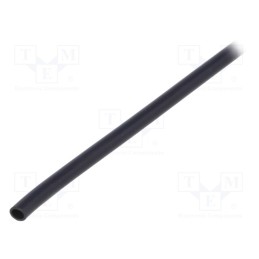 10 m x SIGI - PVC125-2-BK-10 - Insulating tube, PVC, black, -20÷125°C, Øint: 2mm, L: 10m, UL94V-0