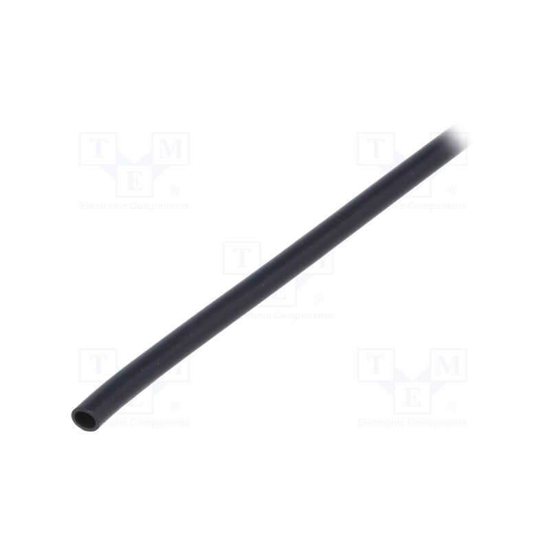 10 m x SIGI - PVC125-2-BK-10 - Insulating tube, PVC, black, -20÷125°C, Øint: 2mm, L: 10m, UL94V-0