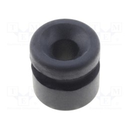 10 pcs x FIX&FASTEN - FIX-GR-16 - Grommet, Ømount.hole: 14.7mm, Øhole: 7mm, rubber, black