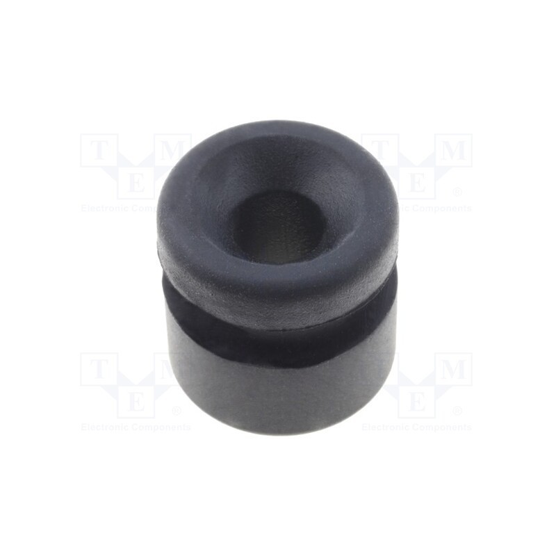10 pcs x FIX&FASTEN - FIX-GR-16 - Grommet, Ømount.hole: 14.7mm, Øhole: 7mm, rubber, black