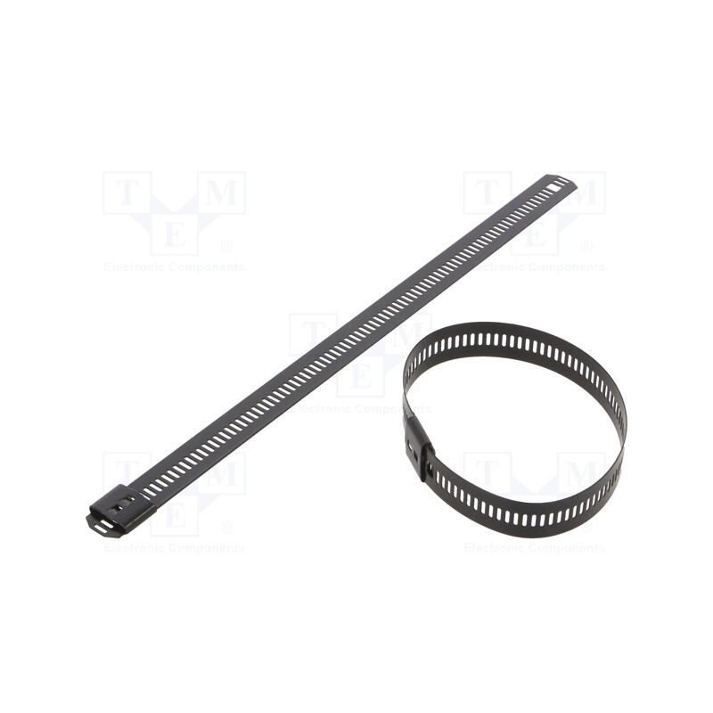 10 pcs x RAYCHEM RPG - LC124-200 - Cable tie, L: 200mm, W: 12mm, stainless steel AISI 304, 1112N