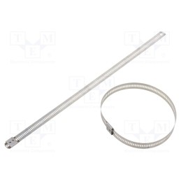 10 pcs x RAYCHEM RPG - LU124-300 - Cable tie, L: 300mm, W: 12mm, stainless steel AISI 304, 1112N