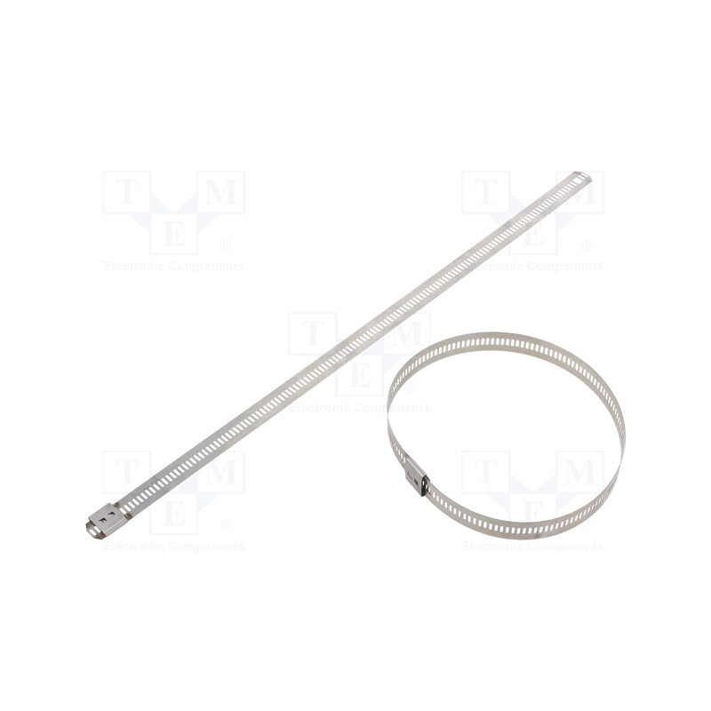 10 pcs x RAYCHEM RPG - LU124-300 - Cable tie, L: 300mm, W: 12mm, stainless steel AISI 304, 1112N